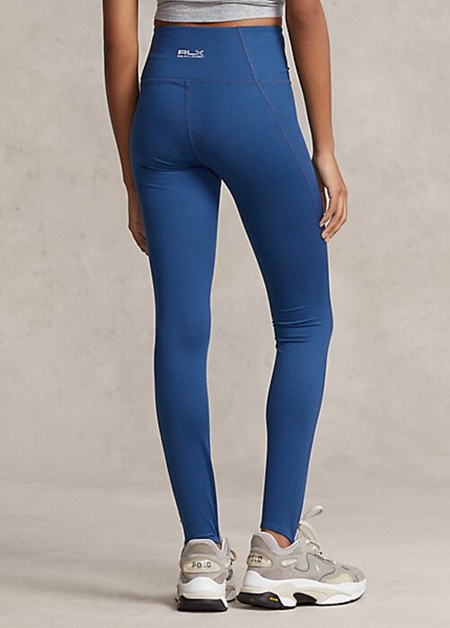 Modré dámské strečové legíny Ralph Lauren s třmenem Modré dámské strečové legíny Ralph Lauren s třmenem