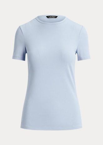 Modrá dámská Stretch bavlněná trička Ralph Lauren