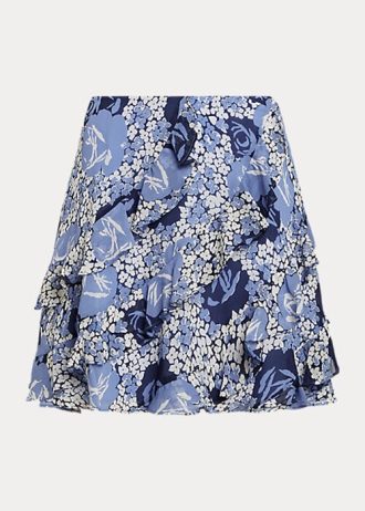 Modré dámské sukně Ralph Lauren Floral Ruffle-Trim Georgette Modré dámské sukně Ralph Lauren Floral Ruffle-Trim Georgette