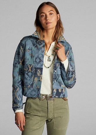 Modré dámské svetry Ralph Lauren Patchwork