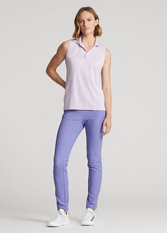 Modré dámské tenké strečové kalhoty Ralph Lauren