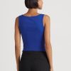Modré dámské tílka Ralph Lauren Cotton-Blend