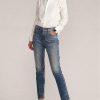 Modré dámské vysoké úzké džíny Ralph Lauren 861