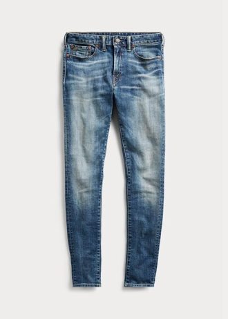 Modré dámské úzké strečové džíny Ralph Lauren