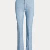 Modré dámské zkrácené kalhoty Ralph Lauren Chambray Kick-Flare