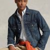 Modré pánské bundy Ralph Lauren Denim Trucker