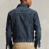 Modré pánské bundy Ralph Lauren Denim Trucker