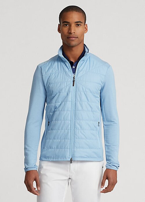 Modré pánské bundy Ralph Lauren Hybrid Mockneck Modré pánské bundy Ralph Lauren Hybrid Mockneck