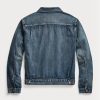 Modré pánské bundy Ralph Lauren Overdale Indigo Denim Trucker
