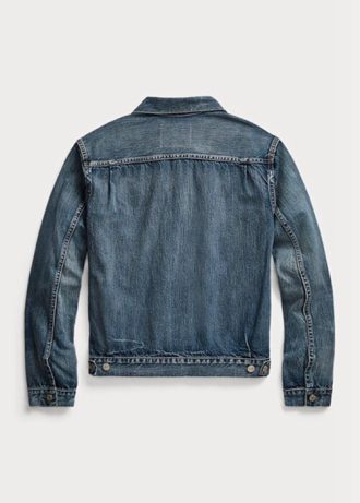 Modré pánské bundy Ralph Lauren Overdale Indigo Denim Trucker Modré pánské bundy Ralph Lauren Overdale Indigo Denim Trucker