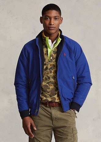 Modré pánské bundy s raglánovým rukávem Ralph Lauren Modré pánské bundy s raglánovým rukávem Ralph Lauren