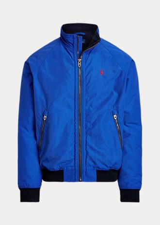 Modré pánské bundy s raglánovým rukávem Ralph Lauren Modré pánské bundy s raglánovým rukávem Ralph Lauren