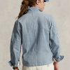 Modré pánské džínové bundy Ralph Lauren Micro-Check Indigo