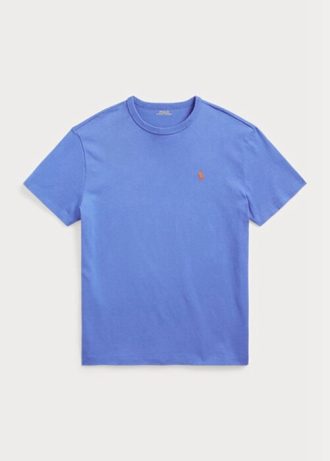 Modrá pánská dresová trička Ralph Lauren Classic Fit těžké váhy