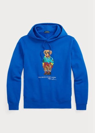 Modrá pánská fleecová mikina Ralph Lauren Polo Bear