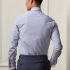 Modré pánské formální košile Ralph Lauren popelín s francouzskými proužky