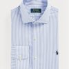 Modré pánské formální košile Slim Fit proužkovaný popelín Ralph Lauren