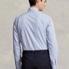 Modré pánské formální košile Slim Fit proužkovaný popelín Ralph Lauren