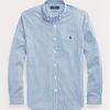 Modré pánské formální košile Slim Fit proužkovaný strečový popelín Ralph Lauren Modré pánské formální košile Slim Fit proužkovaný strečový popelín Ralph Lauren