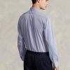 Modré pánské formální košile Slim Fit proužkovaný strečový popelín Ralph Lauren Modré pánské formální košile Slim Fit proužkovaný strečový popelín Ralph Lauren