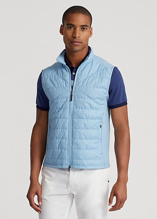 Modrá pánská hybridní mockneck vesta Ralph Lauren Modrá pánská hybridní mockneck vesta Ralph Lauren