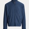 Modré pánské keprové bundy Ralph Lauren Linen-Blend rybí kosti