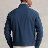 Modré pánské keprové bundy Ralph Lauren Linen-Blend rybí kosti
