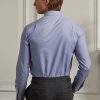 Modré pánské keprové formální košile Ralph Lauren Gingham Easy Care
