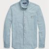 Modré pánské košile Slim Fit Chambray Ralph Lauren Modré pánské košile Slim Fit Chambray Ralph Lauren