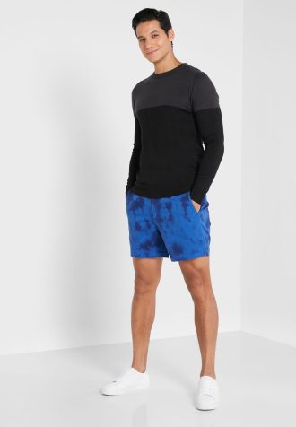 Modré pánské kraťasy Ralph Lauren Tie Dye Cargo