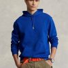 Modrá pánská mikina s dvojitým úpletem Ralph Lauren