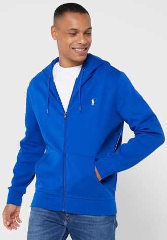Modrá pánská mikina s kapucí Ralph Lauren Essential