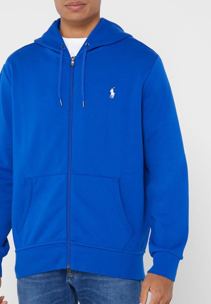 Modrá pánská mikina s kapucí Ralph Lauren Essential
