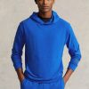Modrá pánská mikina s kapucí Ralph Lauren French Terry