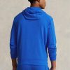 Modrá pánská mikina s kapucí Ralph Lauren French Terry
