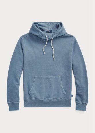 Modrá pánská mikina s kapucí Ralph Lauren z organické bavlny