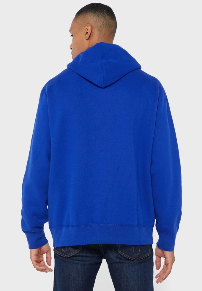 Modrá pánská mikina s logem Ralph Lauren Modrá pánská mikina s logem Ralph Lauren