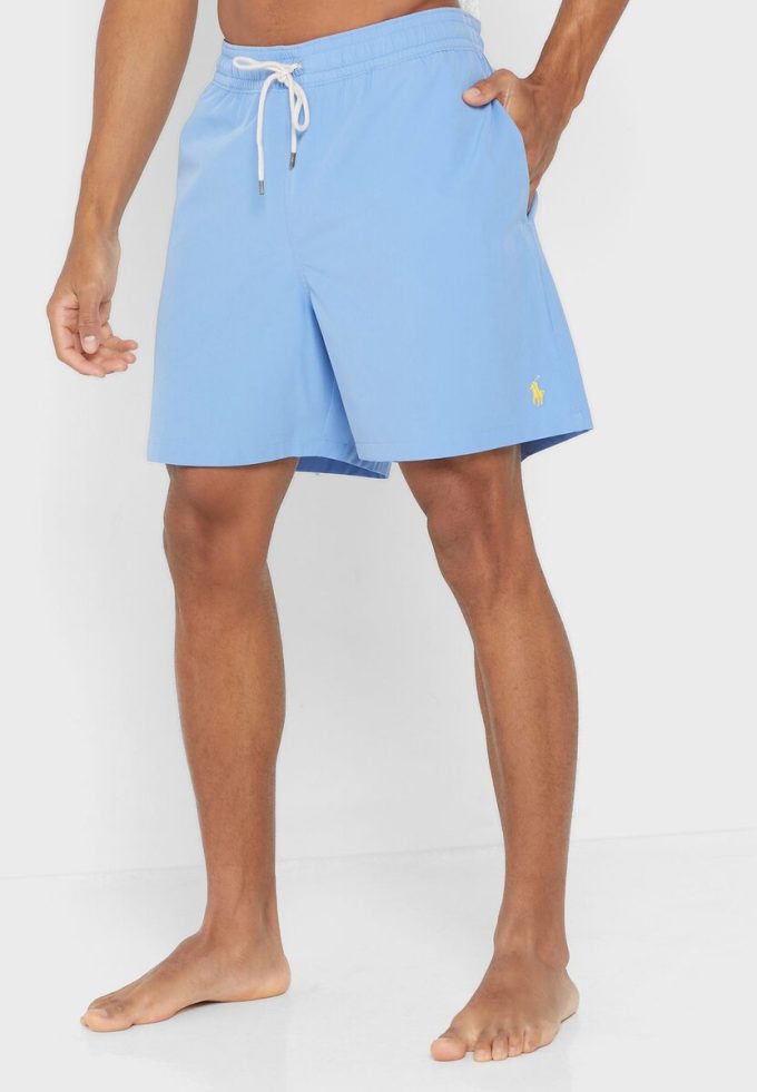 Modré pánské šortky Ralph Lauren Essential Swim Modré pánské šortky Ralph Lauren Essential Swim