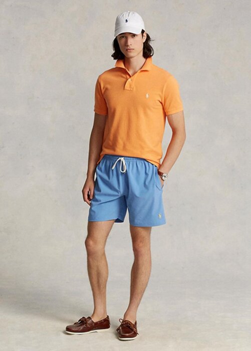 Modré pánské šortky Ralph Lauren Traveler Swimming Trunk Modré pánské šortky Ralph Lauren Traveler Swimming Trunk