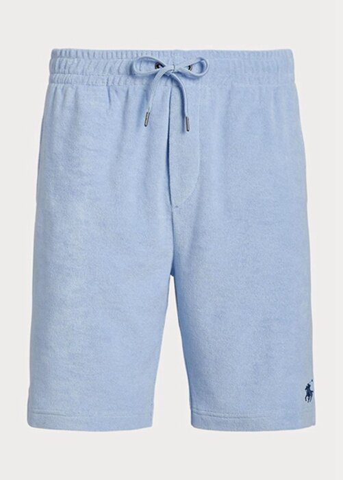 Modré pánské šortky se stahovací šňůrkou Ralph Lauren Terry Modré pánské šortky se stahovací šňůrkou Ralph Lauren Terry
