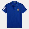 Modré pánské polokošile Ralph Lauren Classic Fit Polo Crest Mesh Modré pánské polokošile Ralph Lauren Classic Fit Polo Crest Mesh