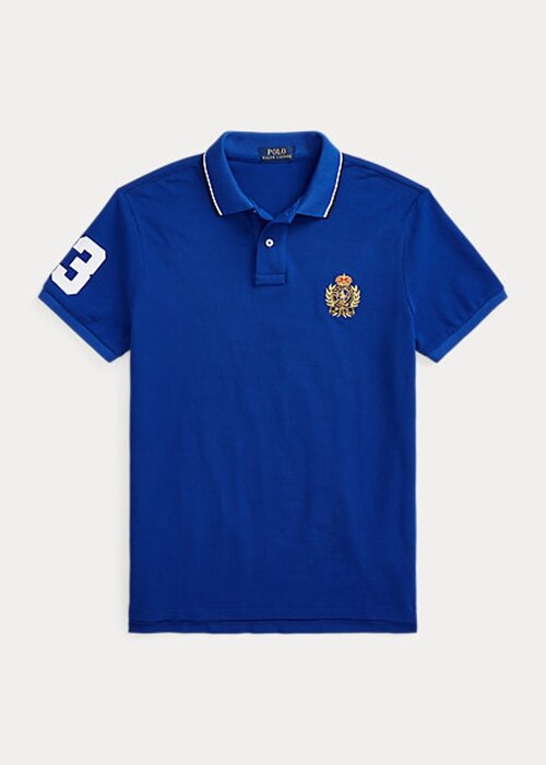 Modré pánské polokošile Ralph Lauren Classic Fit Polo Crest Mesh Modré pánské polokošile Ralph Lauren Classic Fit Polo Crest Mesh