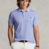 Modré pánské polokošile Slim Fit Birdseye značky Ralph Lauren Custom