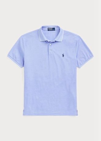 Modré pánské polokošile Slim Fit Birdseye značky Ralph Lauren Custom