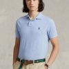 Modré pánské polokošile Slim Fit Mesh Polo od Ralph Lauren