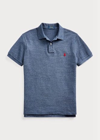 Modré pánské polokošile Slim Fit Mesh Polo od Ralph Lauren Modré pánské polokošile Slim Fit Mesh Polo od Ralph Lauren