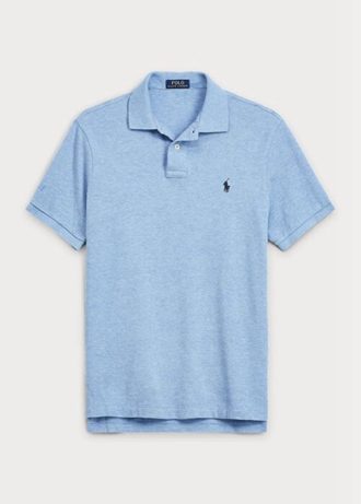 Modré pánské polokošile Slim Fit Mesh Polo od Ralph Lauren Modré pánské polokošile Slim Fit Mesh Polo od Ralph Lauren