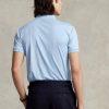Modré pánské polokošile z měkké bavlny Ralph Lauren Custom Slim Fit Modré pánské polokošile z měkké bavlny Ralph Lauren Custom Slim Fit