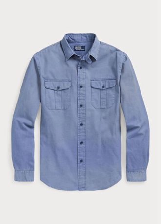 Modré pánské pracovní košile Ralph Lauren Classic Fit Chino