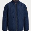 Modré pánské prošívané bomber bundy Ralph Lauren